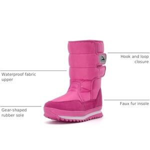Pink Waterproof Winter Boots
